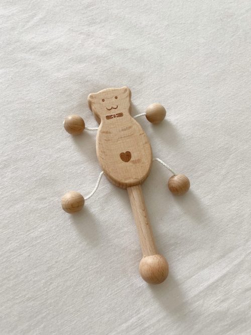 Wooden Teddy Bear Rattle - Image 2