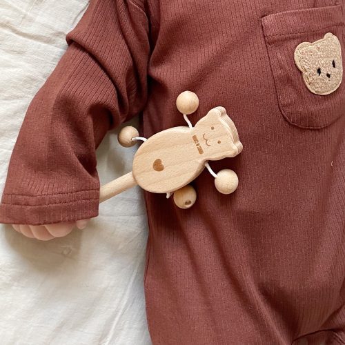 Wooden Teddy Bear Rattle - Image 4